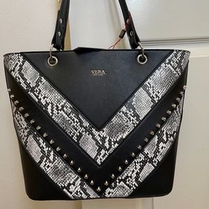 NWT Black Valentina Tote